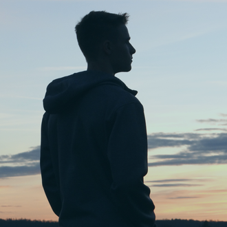 Boy abuse silhouette