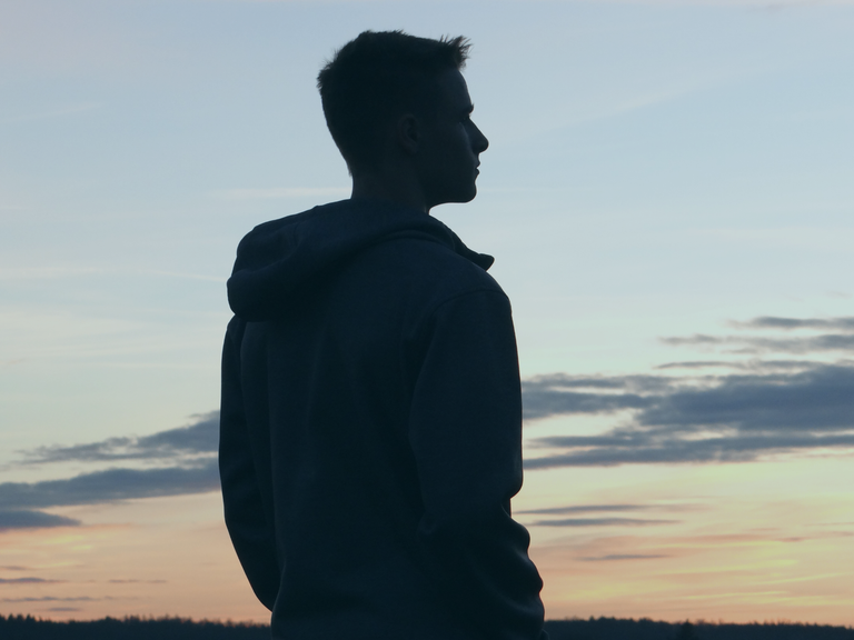 Boy abuse silhouette