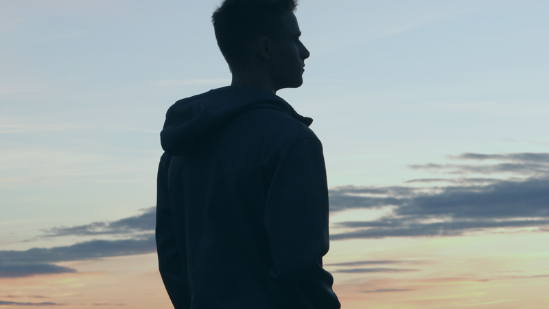 Boy abuse silhouette